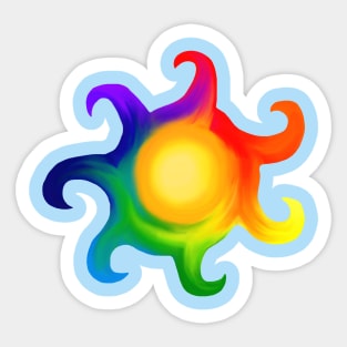 Rainbow Sun Sticker